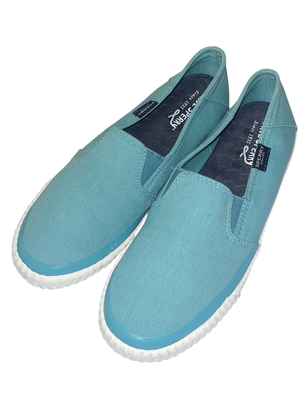 Paul Sperry Slip on Shoes in Teal Color - Size 8M